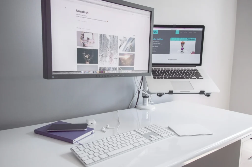 A thoughtfully arranged home office workspace