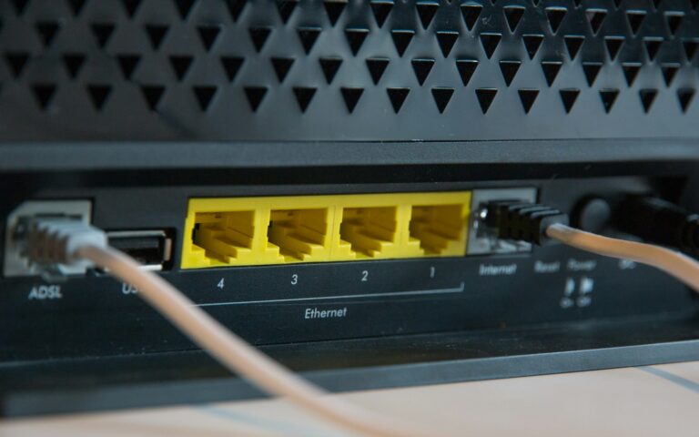 Internet router used for a home office network